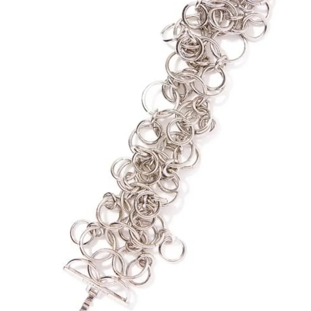Cheap Monday Bracelet - Silver Rings Boho Statement 1980s Goth Punk Rivethead - Picture 2 of 5